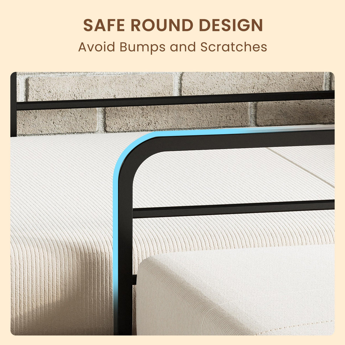 Black L Shaped Twin Beds with Rails Z2873